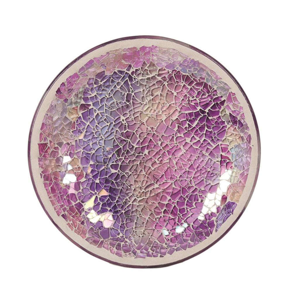 Purple Crackle Candle Plate £4.04